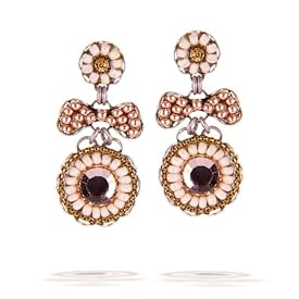 Ayala Bar Earrings - Ensamble Collection in Sand, Pale Apricot and Golden Tones #AE26 AE OE