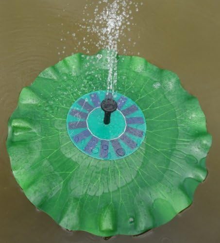 LBRNO® Floating Lotus Pattern Solar Energy Sun Powered Decorative Fountain with Highly Efficient Solar Panel and Brushless Pump
