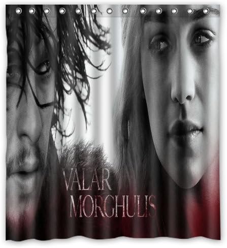 Game Of Thrones Shower Curtain Bathroom Waterproof Fabric set with 12 Hooks Decor 66x72 Inches