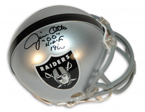 Jim Otto Autographed/Hand Signed Oakland Raiders Mini Helmet Inscribed HOF 00