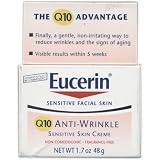 Eucerin Sensitive Facial Skin, Q-10 Anti Wrinkle Cream,1.7 (2 Pack)