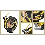 Pentagon Tools 3/8" 300PSI Heavy Duty Retractable 50 Foot Air Hose & Reel Professional Grade
