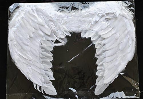 Large 60 x 45cm Sexy Feather White Angel Wings for Halloween Costume