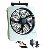 O2Cool 1038 Smart Power Rechargeable Swivel Fan