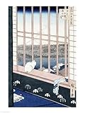 (18x24) Ando Hiroshige Celebration of the Cock Festival in the Ricefields near Asakusa Art Print Poster