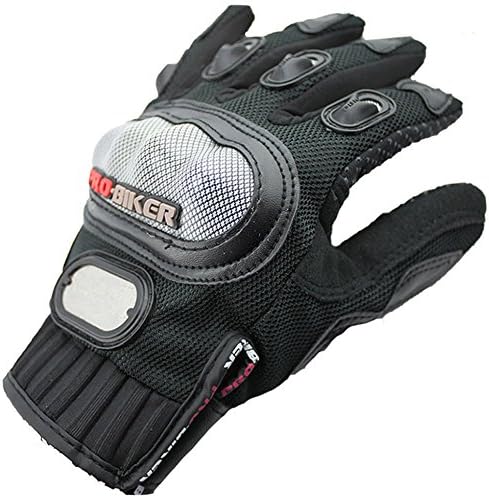 MolGym Speedway Men's Biker Motorcycle Mesh & Leather Carbon Fieber Knuckle Gloves
