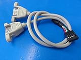 取付穴付接続端子＜独立2口　USBネジ穴付　USB　A　メス⇔　2.54mmピッチ5Pソケット白＞　1個　コード長　約220mm＜usb-151＞