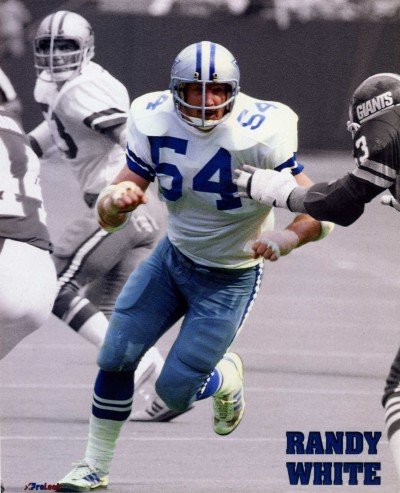 Randy White Dallas Cowboys 8x10 Photo (Color with Sepia Background)
