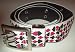 Poker Belt with Heart Diamonds Spades and Clubs