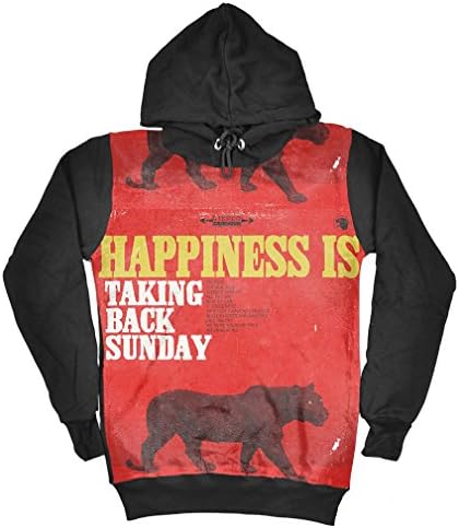 Punkpassion Women's Taking Back Sunday Unisex Men Women Black Sweatshirt Hoodie Large