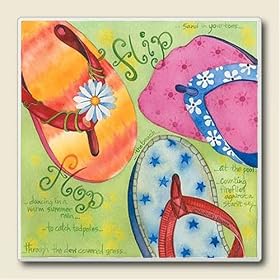 Flip Flops Coasters (4-Pack) by Highland Graphics Creative Ventures