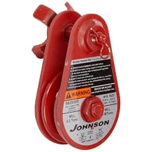 Gunnebo Johnson SB 2S 3B T Single Sheave Snatch Block with Tailboard, 4409 lbs Load Capacity, 3" Sheave, 5/16" - 3/8" Wire Rope