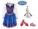 Disney Frozen Anna Dress, Tiara and Sparkle Shoes, Talking Olaf Gift Set