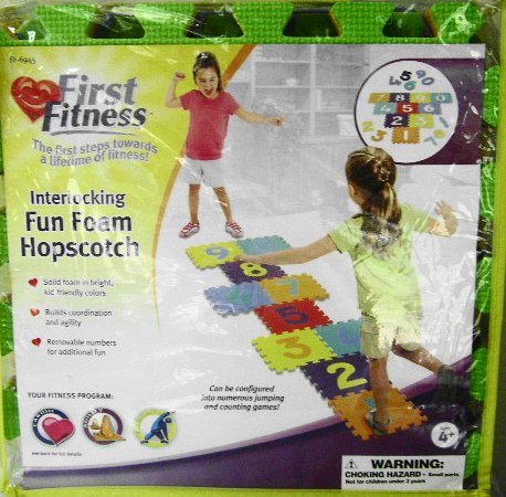 Childrens Toyshop  Toys : First Fitness Foam Interlocking Hopscotch Set