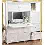 Hampton Bay Office Center W/upper Cabinets, 62"Hx60"W, WHITE