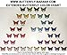 Butterfly 3D Translucent Decoration 15 RED Butterflies