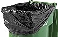 PlasticMill 100 Gallon Heavy Duty 1.3 Mil Trash Can Liners for Outdoor, Municipal, or Township Garbage Cans -50 Bags / Case
