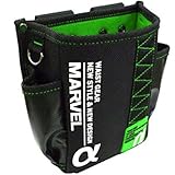 （まとめ）電工ポケット WAIST GEAR 【腰袋スリムタイプ×2セット】 グリーン（緑） マーベル MDP-91AG