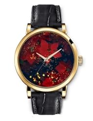 SPRAWL Aanalog Fashion Series Gold Ladies Watches of Genuine Black Leather Strap,Unique Wrist Watch for Women Girls Designed with Eve Flower
