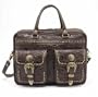 3 Compartment Western Briefcase Tooled Leather American West