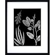 Leaves on Black B Wall Art - 16x20"