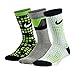 Nike Big Boys' Performance Square/Dots Crew Socks 3 Pack