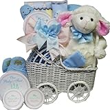 Babies First BOY Baby Carriage Gift Basket- BLUE