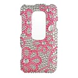 HTC EVO 3D 3-D Cell Phone Full Diamond Crystals Bling Protective Case Cover ....