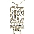Egyptian Necklace In Silver with Matte Finish