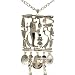 Egyptian Necklace In Silver Tone with Matte Finish
