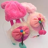 【イヤーマフ】可愛い！大きなリボンがポイント チェリーリボン耳カバーHeart Angelハートエンジェル (耳あてリボンイアーマフ/ローズ)