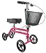 KneeRover Steerable Knee Scooter Knee Walker Crutch Alternative in HOT PINK