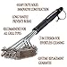 Triple Wide 18 Inch Deep Cleaning BBQ Grill Brush By Que Heads - Easy to Use Handle with Durable Stainless Steel Grilling Bristles - Quick and Easy Clean - Outdoor Accessories for Weber and Char-Broil Grills