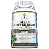 #1 Pure Green Coffee Bean Extract 800mg - EXTRA Strong ULTRA Premium Weight Loss Supplement - 50% Chlorogenic Acid - Lose Weight Naturally With This MAX Strength Diet Pill / Fat Burner - 1600mg Per Day For Fast Easy Weight Loss - Full 30 Days Supply