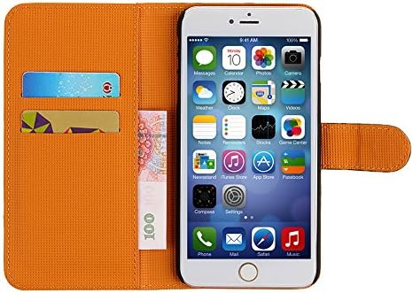 iphone 6 Wallet Cover Case,ieasysexy Novelty Snow Leopard Series Card and Cash Slots with Magnetic Closure Protector for Apple iphone 6 With 4.7 inches(Brown)