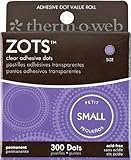 Thermoweb Zots Clear Adhesive Dots, Small, 3/16-Inch-by-1/64-Inch Thick, 300-Pack