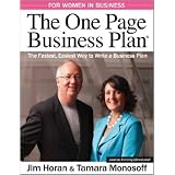 The One Page Business Plan for Women in Business