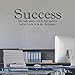 Success the Only Place You'll Find Success Before Work is In the Dictionary Vinyl Lettering Wall Decal Sticker (12.5