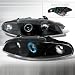 97 98 99 Mitsubishi Eclipse / Eagle Talon Projector Headlights - Black (Pair)