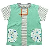 《H28年夏物》(日本製) BO-PEEP(ボーピープ) 天竺切替半袖Tシャツ 95cm/GR NO.DP-62701