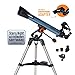 Celestron Inspire 70AZ Refractor Smartphone Adapter Built-in Refracting Telescope, Blue (22401)