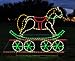 Lighted Holiday Display 6605-C-LED Flat Car with Rocking Horse - LED