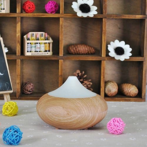 ActionFly Ultrasonic Humidifier Air Purifier Aroma Diffuser, Mini Electric Aromatherapy Essential oil Diffuser Whisper-Quiet Cool Mist Humidifier Auto Shut Off (Light Wood)