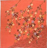 ふろしきや 風呂敷 波にしだれ桜（68cm）