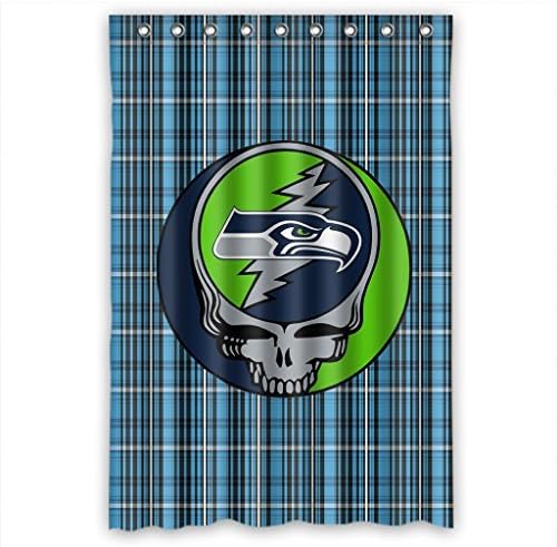 NFL Seattle Seahawks Waterproof Bathroom Shower Curtain 48-inch by 72-inch