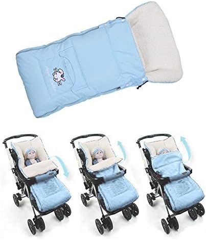 Baby Infant Essential Travel Universal Stroller Foot Muff Sleep Bags Fits Buggy &amp; All Pushchair (Blue)