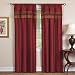 Elrene Jewel Taffeta Panel with Trimmed Attached Valance Crimson40"x120"