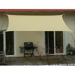 Sonnensegel , Sonnenschutz 6 x 4 m Rechteck, sand- beige  (LP Nr.3-12-9 )