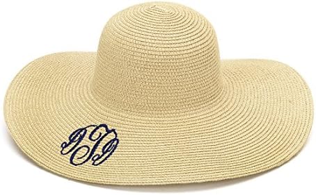 Monogrammed Floppy Hat (Natural)