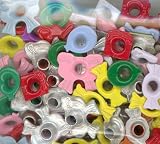 EyeLets Etc 1/8 Inch Top Painted Birthday Theme Designer Shaped Eyelets Assortment, Pack of 100